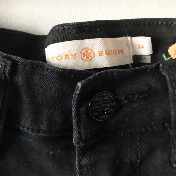 Tory Burch “Brindle Embroidered Jeans.” - Picture 4 of 6